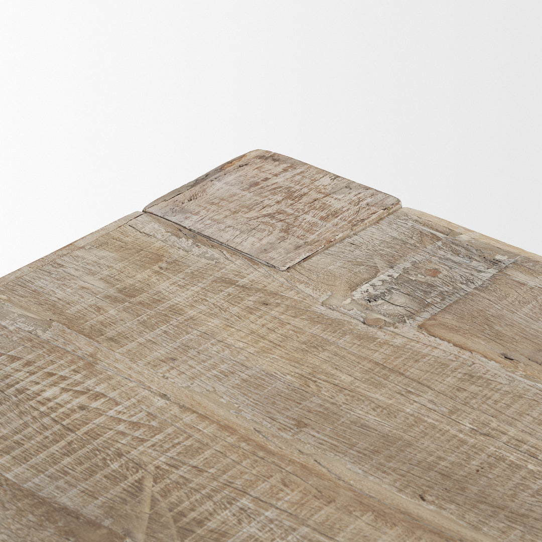 McArthur 94" Whitewash Reclaimed Wood Dining Table Dining Room Mercana