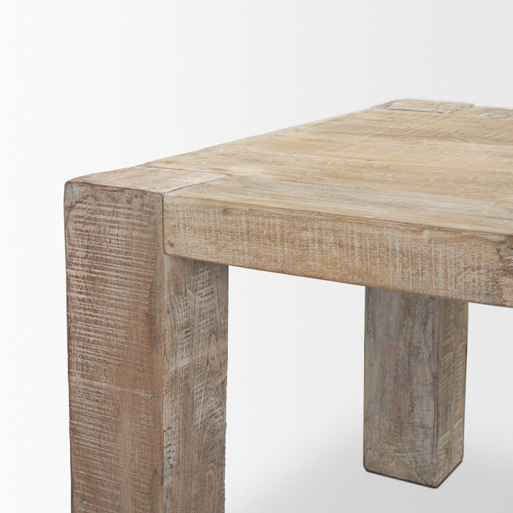McArthur 94" Whitewash Reclaimed Wood Dining Table Dining Room Mercana