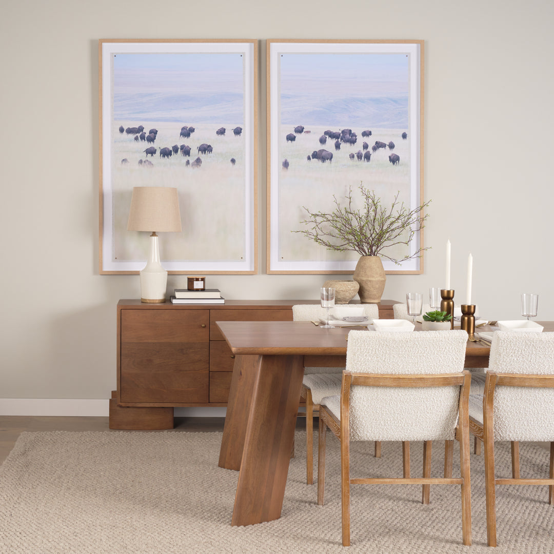 Jonan Brown Solid Mango Wood Rectangular Dining Table Dining Room Mercana
