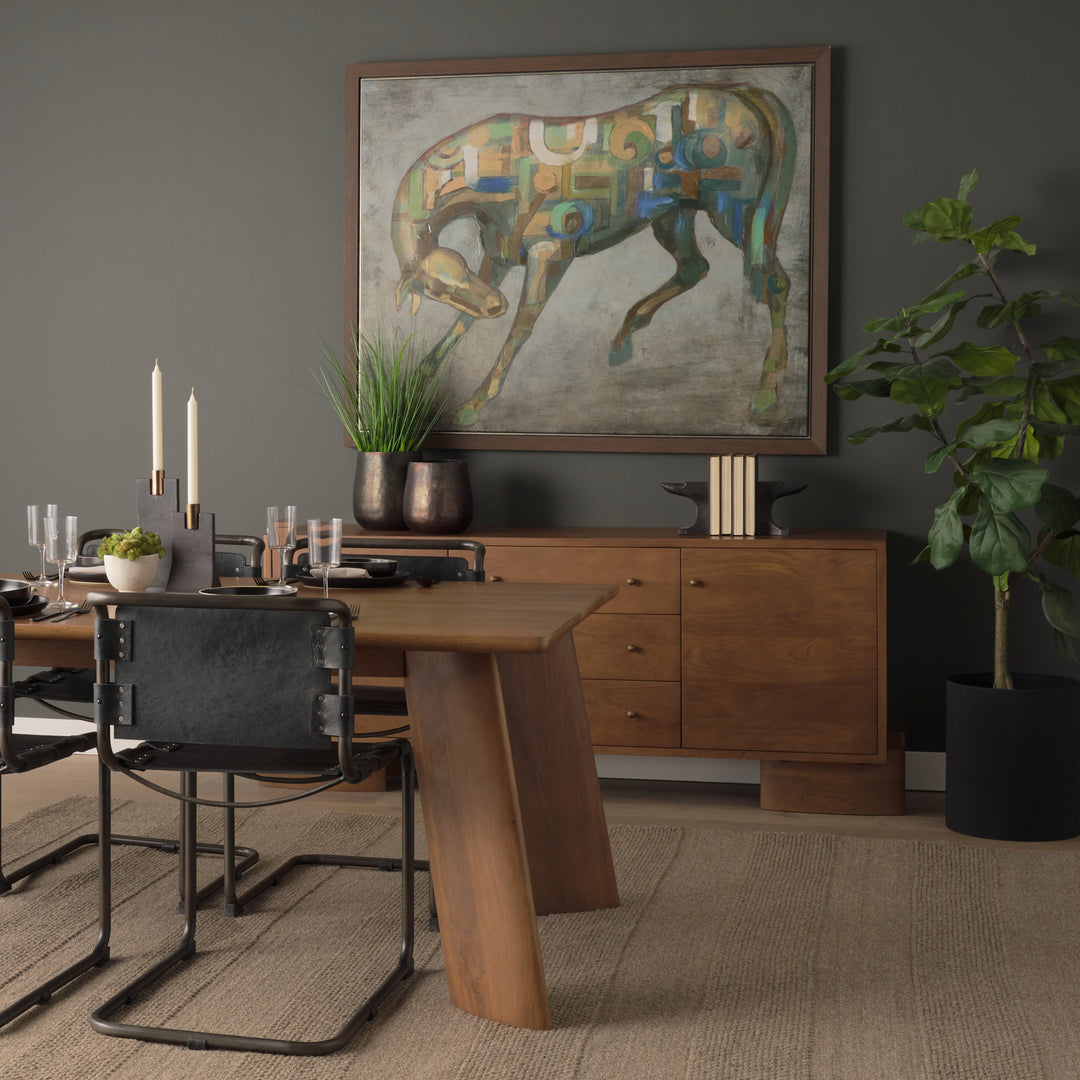Jonan Brown Solid Mango Wood Rectangular Dining Table Dining Room Mercana