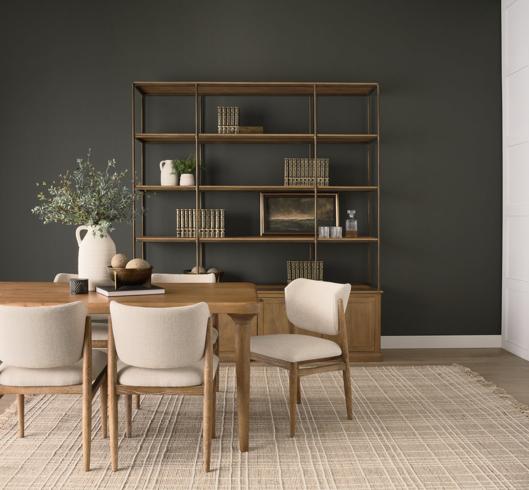 Suvan 72L Light Brown Rectangular Oak Wood Dining Table Dining Room Mercana
