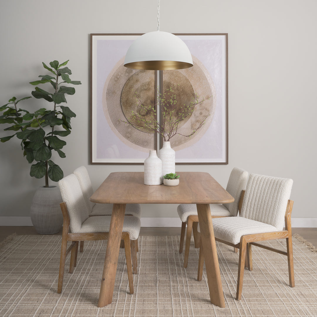 Juniper 24" Round White Dome Pendant Light Decor Mercana