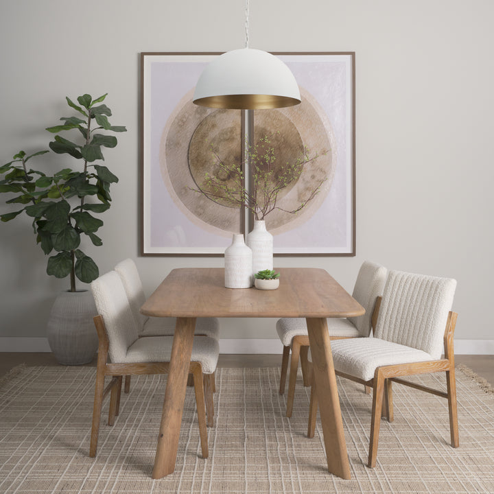 Juniper 24" Round White Dome Pendant Light Decor Mercana