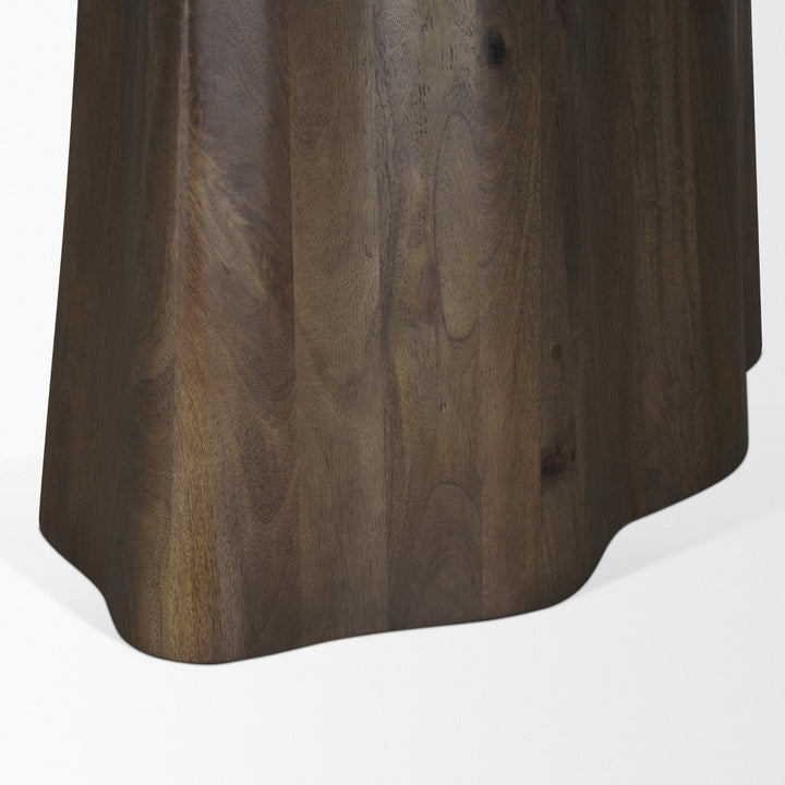 Jovani 94" Solid Dark Brown Mango Wood Oval Dining Table Dining Room Mercana