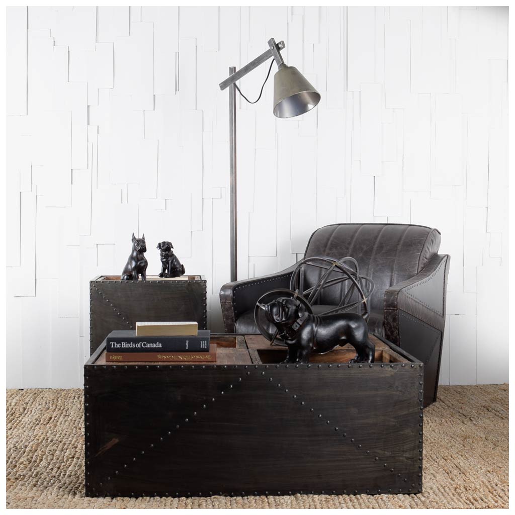 Cadence 4L x 5W Black Resin Pug Dog Decor Mercana
