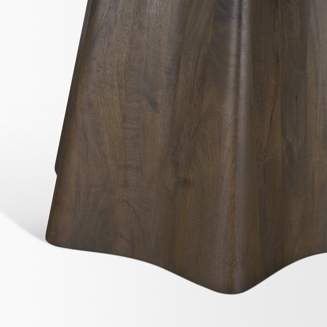 Jovani 60" Solid Dark Brown Mango Wood Round Dining Table Dining Room Mercana