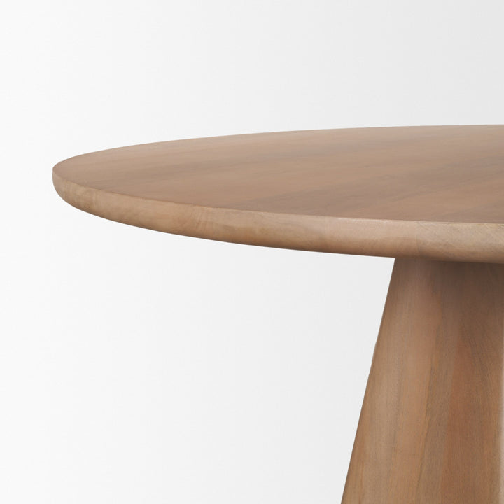 Jovani 48" Solid Light Brown Mango Wood Round Dining Table Dining Room Mercana