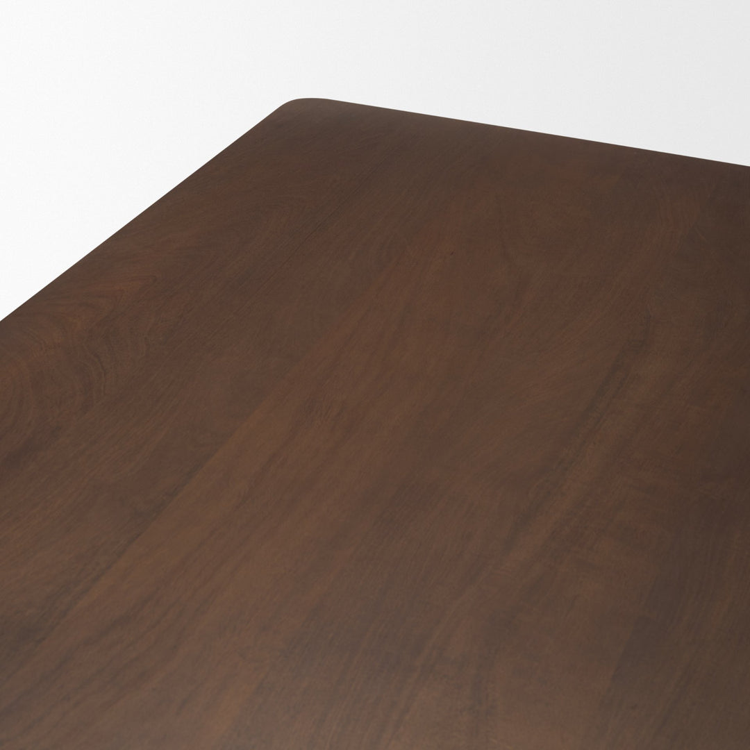 Jonan Solid Dark Brown Mango Wood Rectangular Dining Table Dining Room Mercana