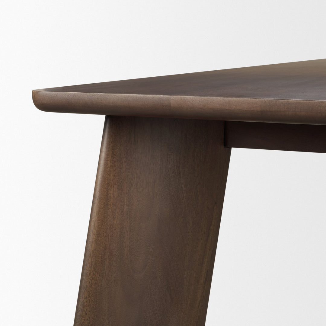 Jonan Solid Dark Brown Mango Wood Rectangular Dining Table Dining Room Mercana