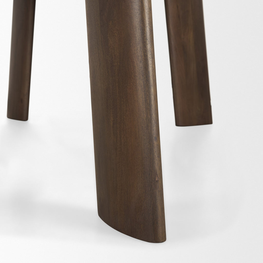 Jonan Solid Dark Brown Mango Wood Rectangular Dining Table Dining Room Mercana