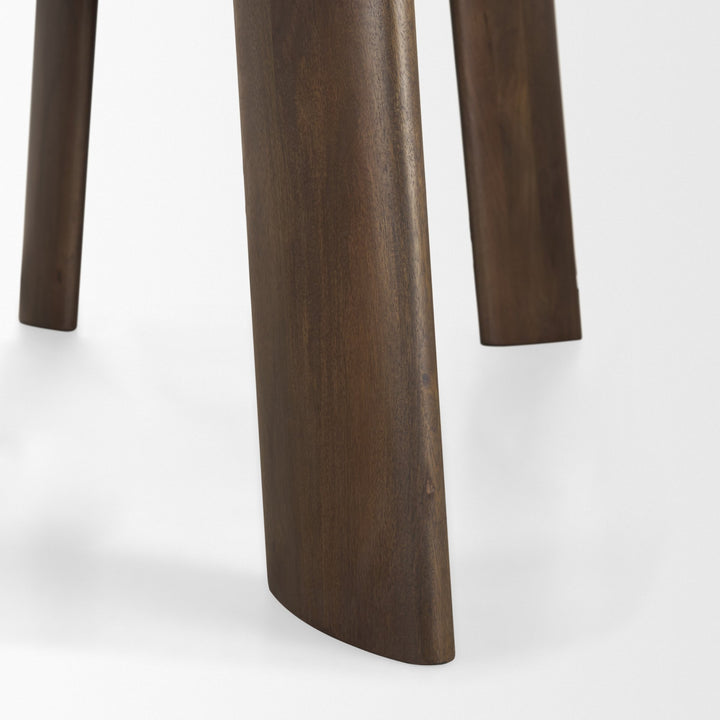 Jonan Solid Dark Brown Mango Wood Rectangular Dining Table Dining Room Mercana