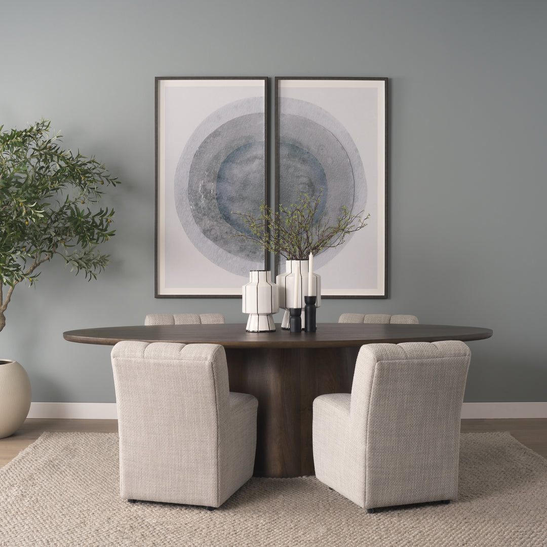 Wilkins Gray Performance Fabric Upholstered Dining Chair Dining Room Mercana