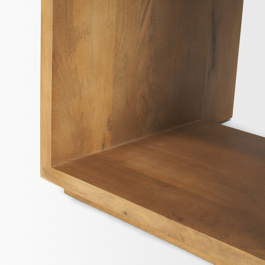 Alanna Set of 2 Brown Wood Nesting Accent Tables Dining Room Mercana