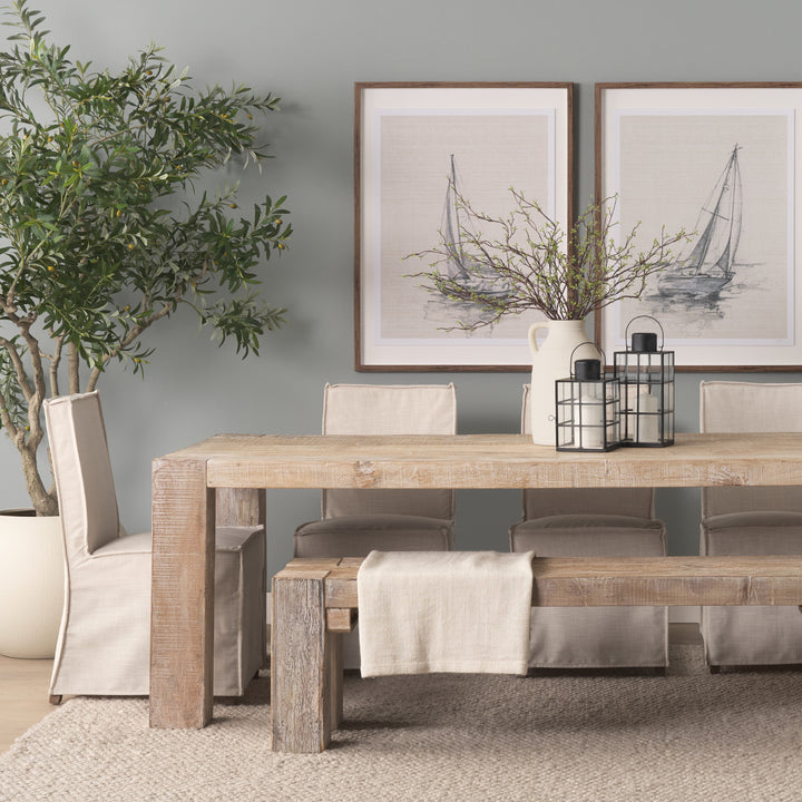 McArthur Whitewash Reclaimed Wood Bench Living Room Mercana