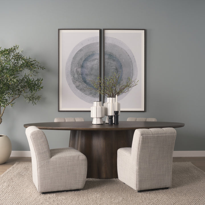 Wilkins Gray Performance Fabric Upholstered Dining Chair Dining Room Mercana