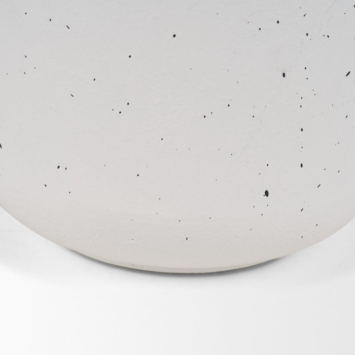 Treva Tall White w/ Black Speckles Metal Vase Decor Mercana