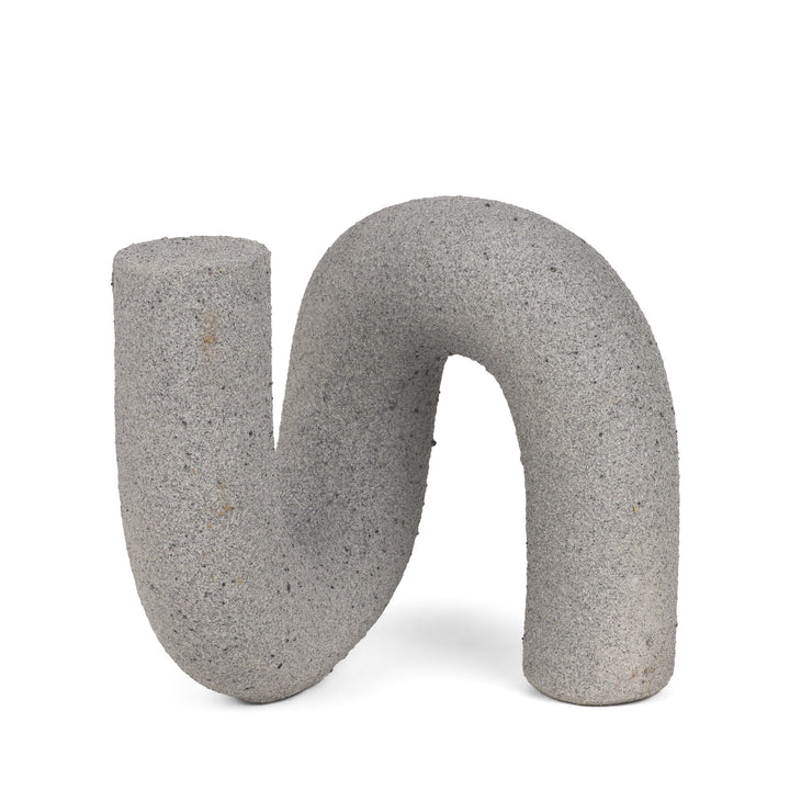 Kailas Resin Textured Concrete Gray Decorative Object Decor Mercana