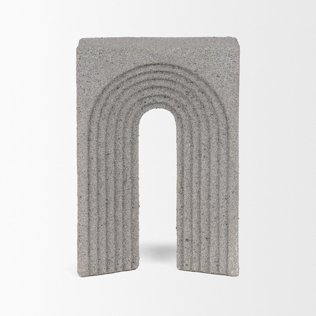 Kacia Resin Textured Concrete Gray Decorative Object Decor Mercana