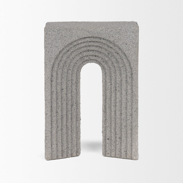 Kacia Resin Textured Concrete Gray Decorative Object Decor Mercana