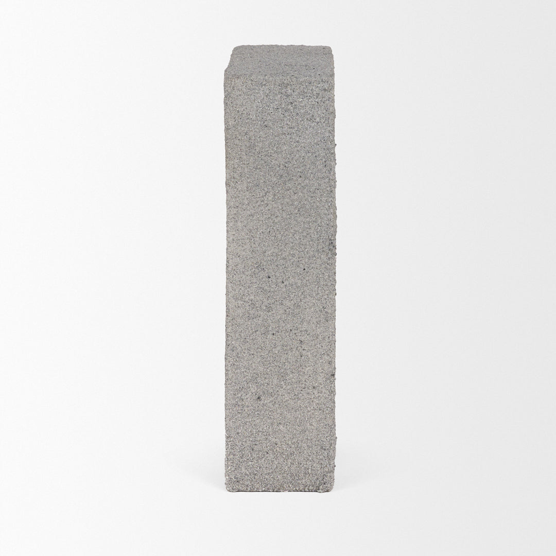 Kacia Resin Textured Concrete Gray Decorative Object Decor Mercana