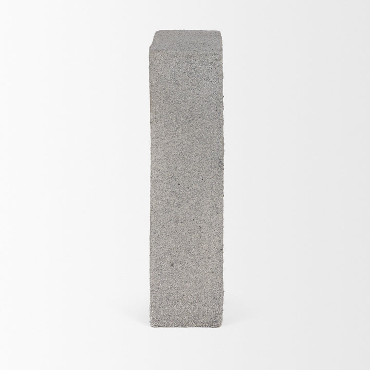 Kacia Resin Textured Concrete Gray Decorative Object Decor Mercana