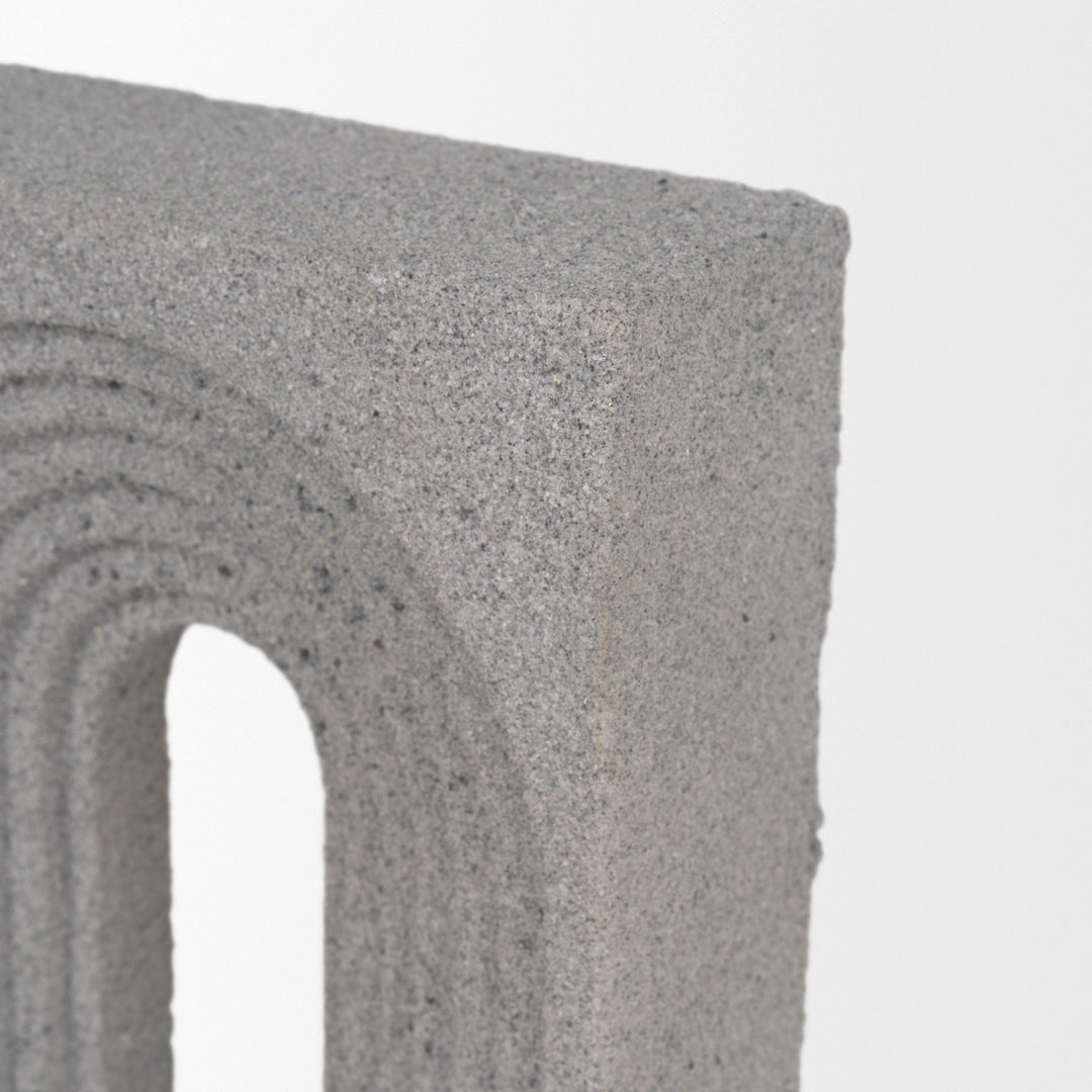 Kacia Resin Textured Concrete Gray Decorative Object Decor Mercana