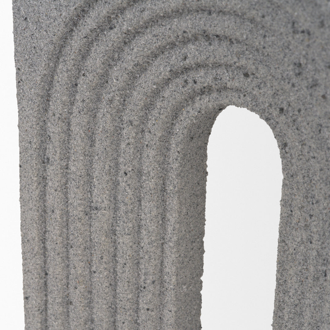 Kacia Resin Textured Concrete Gray Decorative Object Decor Mercana