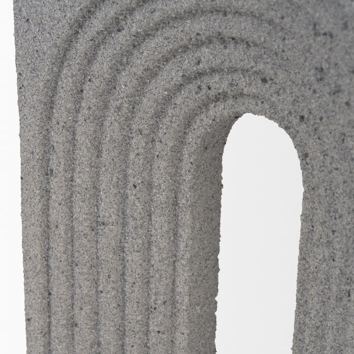 Kacia Resin Textured Concrete Gray Decorative Object Decor Mercana