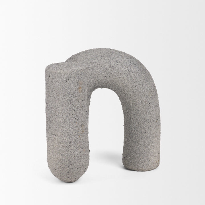 Kailas Resin Textured Concrete Gray Decorative Object Decor Mercana