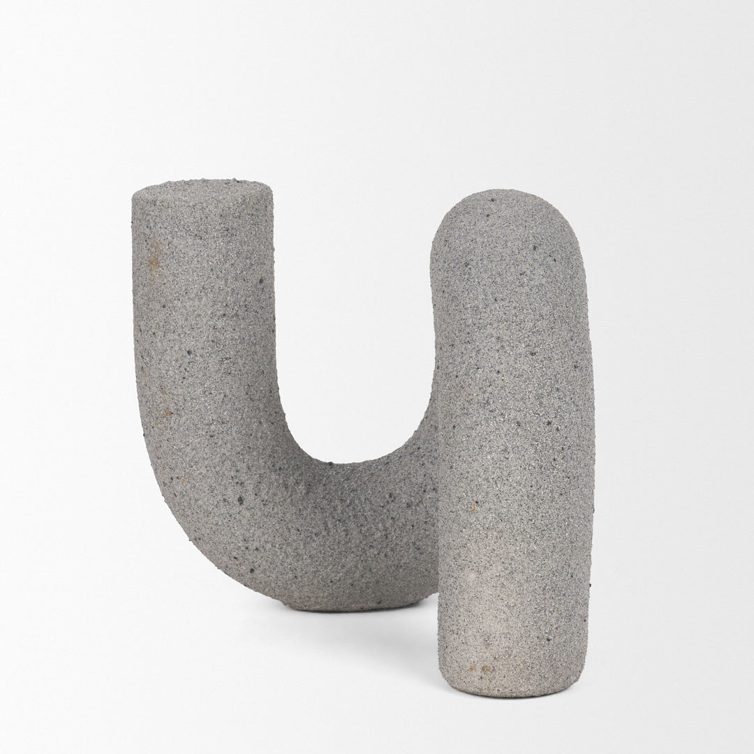 Kailas Resin Textured Concrete Gray Decorative Object Decor Mercana