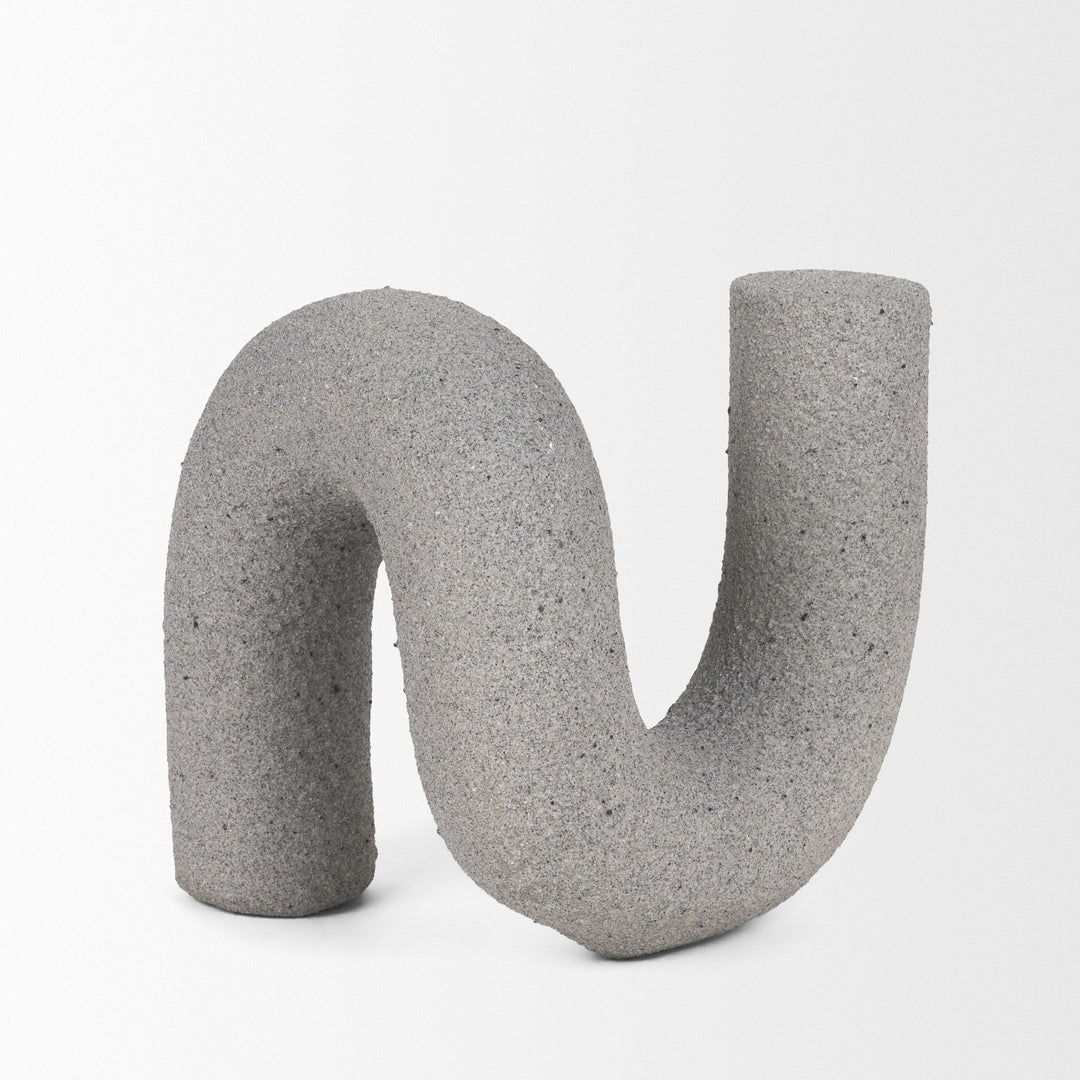 Kailas Resin Textured Concrete Gray Decorative Object Decor Mercana