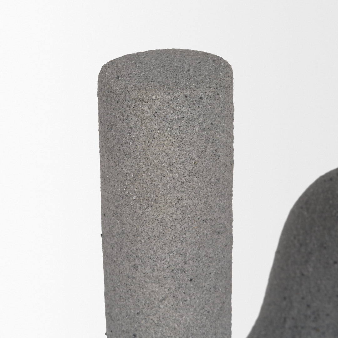 Kailyn Resin Textured Concrete Gray Decorative Object Decor Mercana