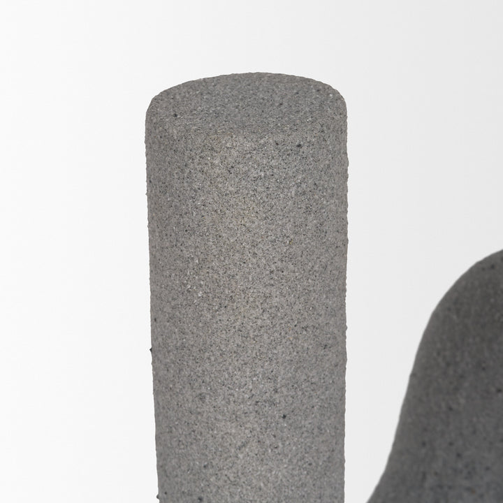 Kailyn Resin Textured Concrete Gray Decorative Object Decor Mercana