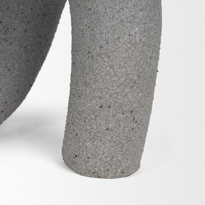 Kailyn Resin Textured Concrete Gray Decorative Object Decor Mercana