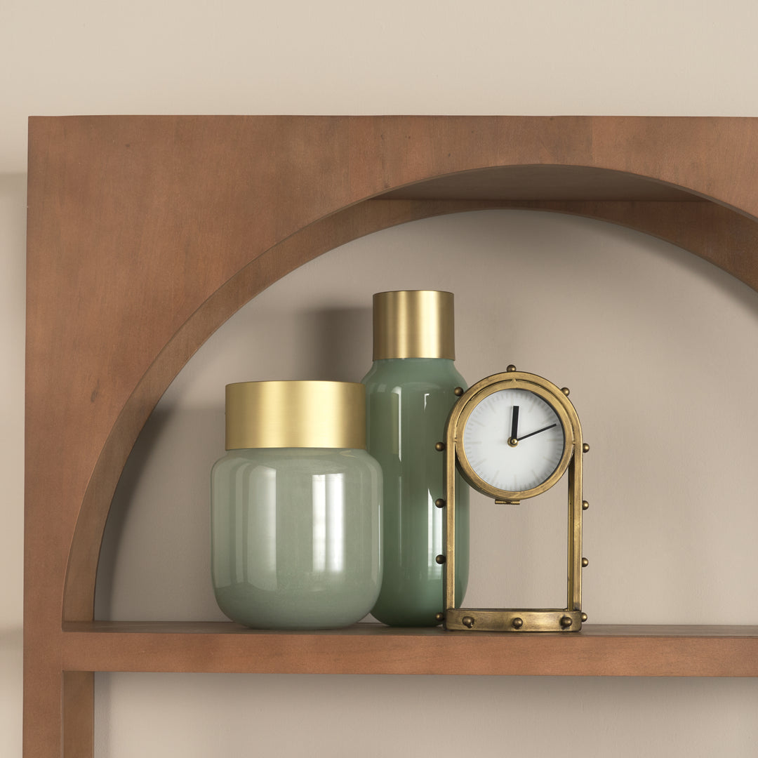 Marian Gold Studded Table Clock Decor Mercana