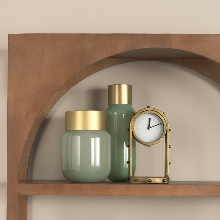 Marian Gold Studded Table Clock Decor Mercana