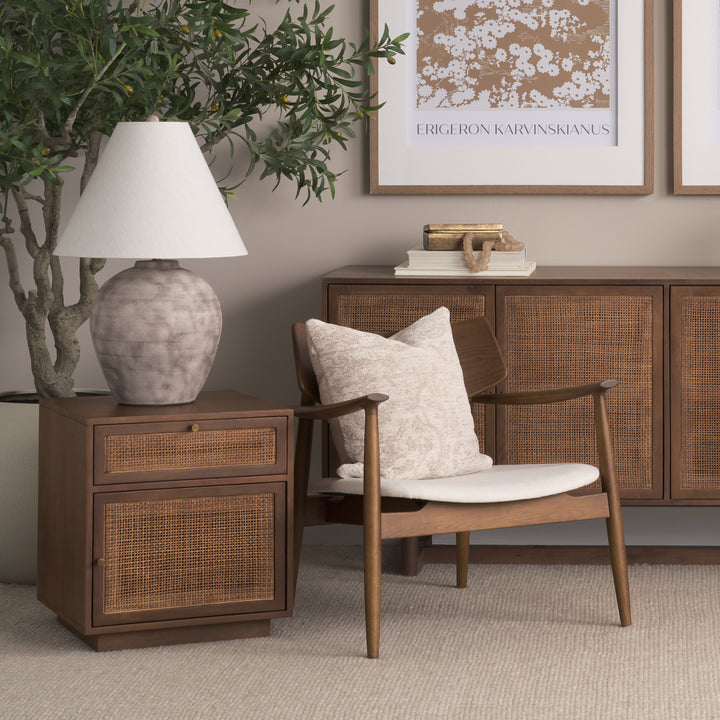 Marvin Taupe Ceramic Table Lamp Decor Mercana