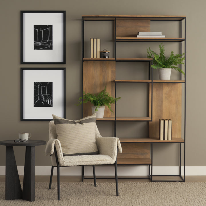 Mattius Black Wood Accent Table Dining Room Mercana