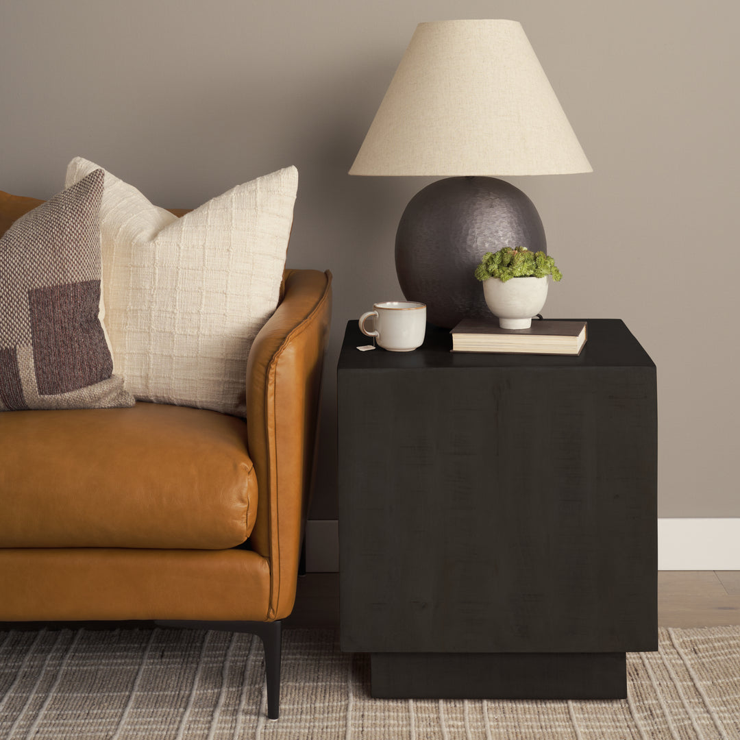 Hayden Dark Brown Wood End/Side Table Living Room Mercana