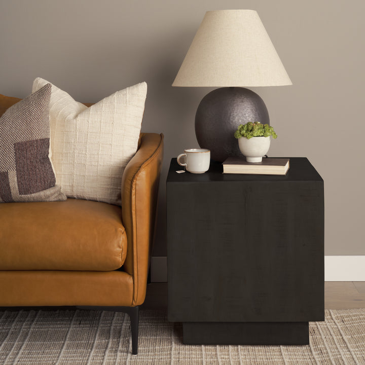 Hayden Dark Brown Wood End/Side Table Living Room Mercana
