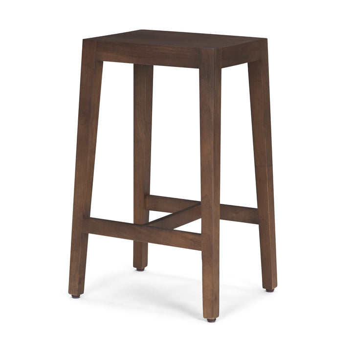 Colony Medium-Dark Brown Solid Wood Counter Stool Dining Room Mercana