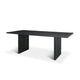 Grier Black Wood w/ Black Cane Dining Table Dining Room Mercana #black