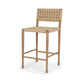 Brinley Woven Paper Rope w/ Brown Wood Frame Counter Stool Dining Room Mercana
