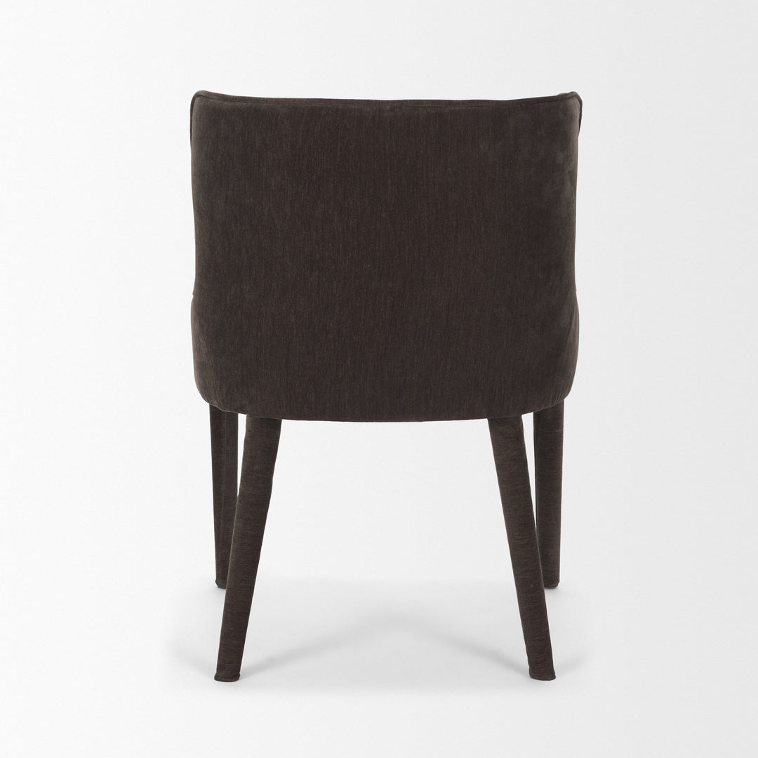 Nolan Slope Charcoal Chenille Dining Chair Dining Room Mercana
