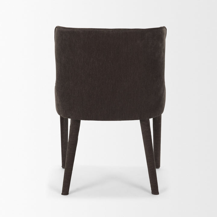 Nolan Slope Charcoal Chenille Dining Chair Dining Room Mercana