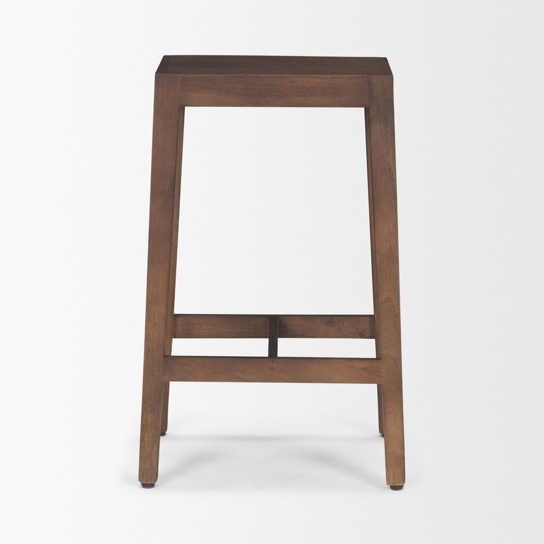 Colony Medium-Dark Brown Solid Wood Counter Stool Dining Room Mercana