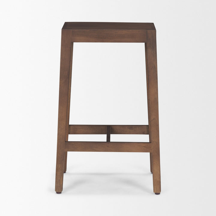 Colony Medium-Dark Brown Solid Wood Counter Stool Dining Room Mercana