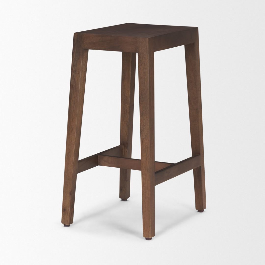 Colony Medium-Dark Brown Solid Wood Counter Stool Dining Room Mercana