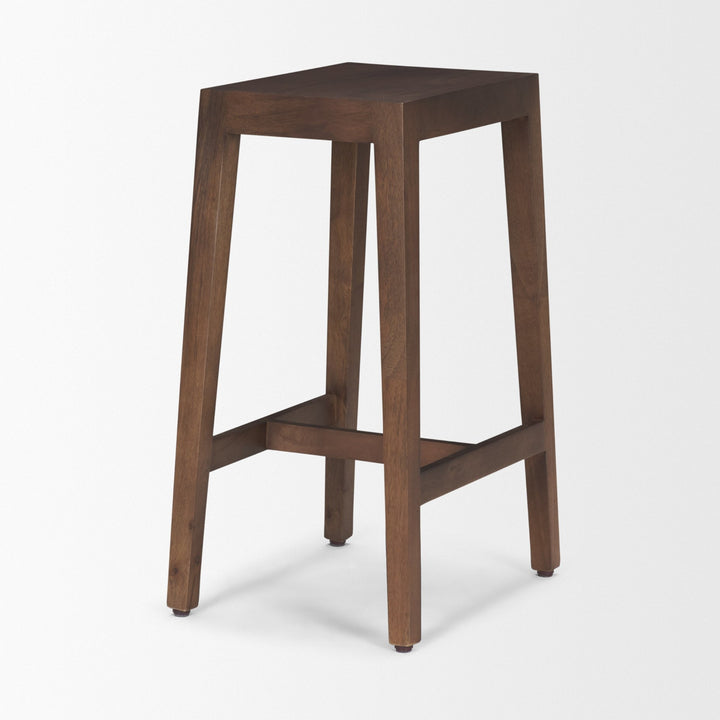 Colony Medium-Dark Brown Solid Wood Counter Stool Dining Room Mercana