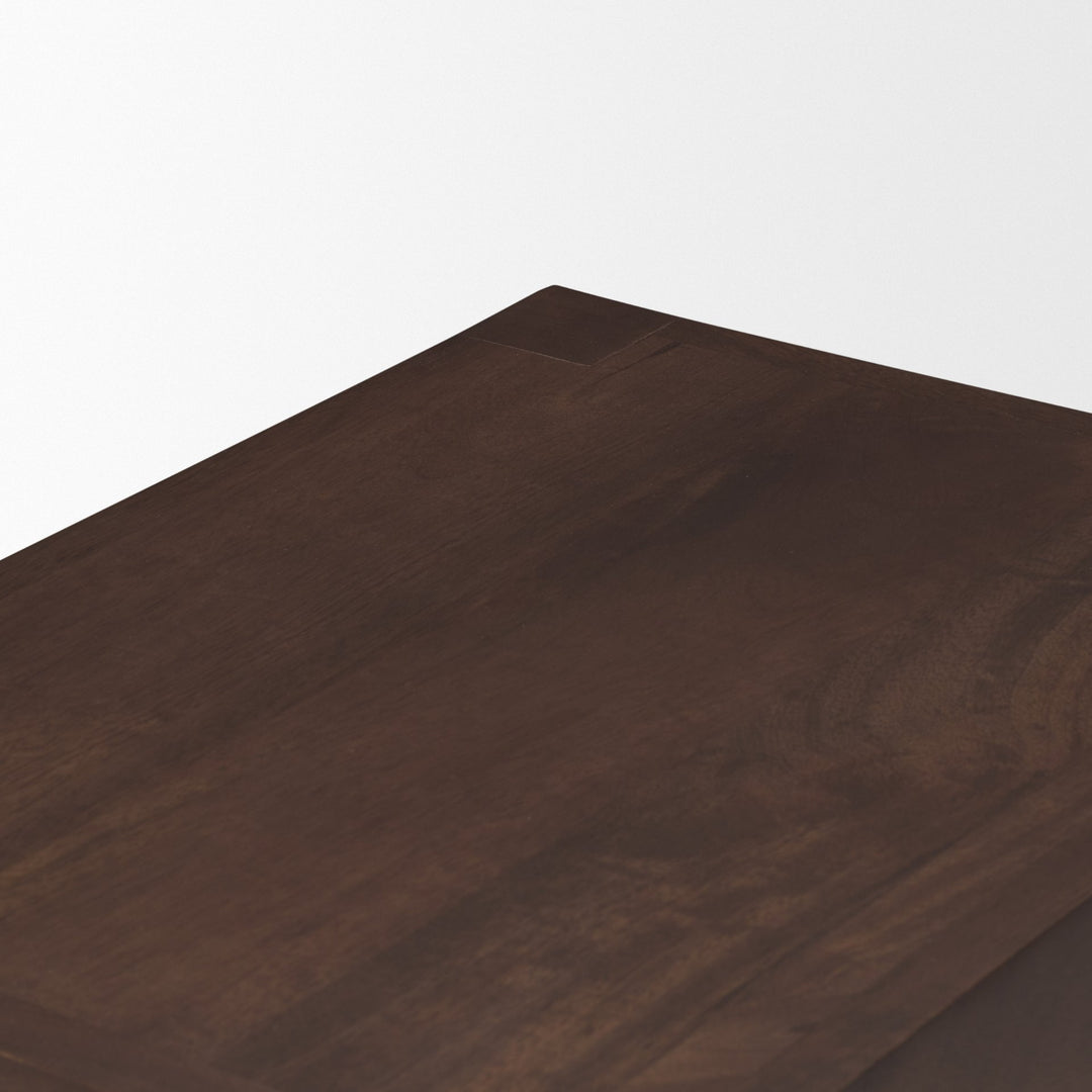 Colony Medium-Dark Brown Solid Wood Counter Stool Dining Room Mercana